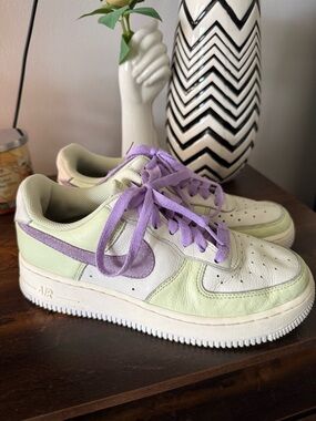 Nike Air- Two-Tone Pastel Green & Lavender Low-Top Sneakers